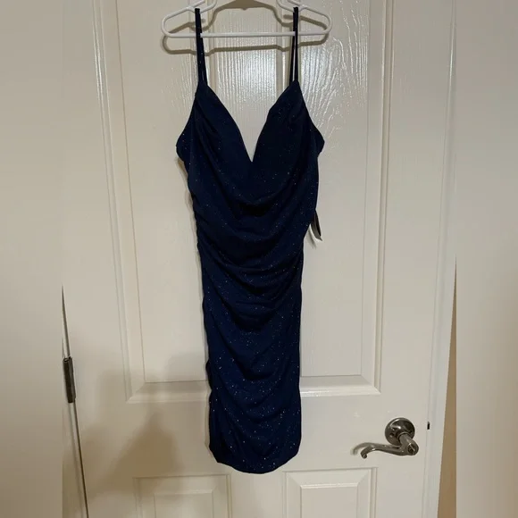 NWT Windsor Navy Sparkle Mini Dress - Picture 4 of 8